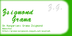 zsigmond grama business card